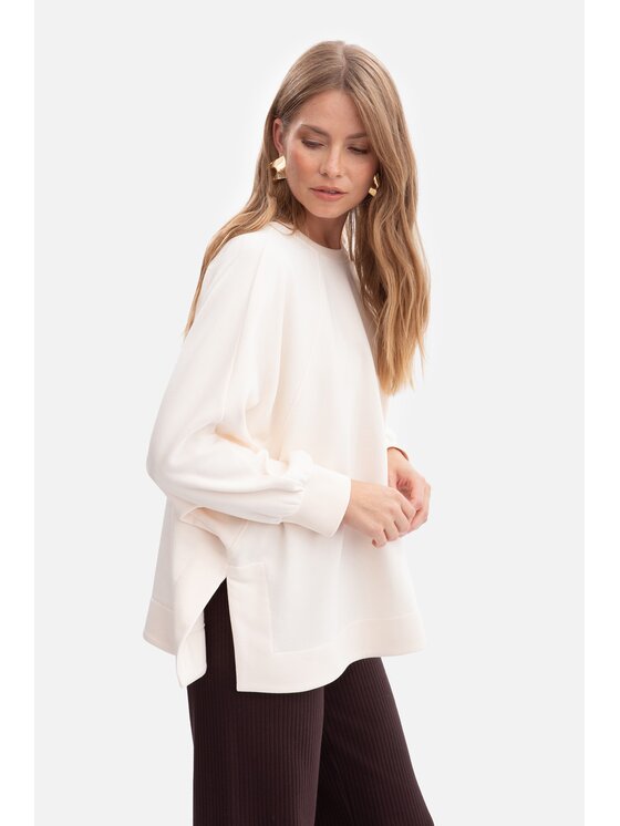 BeWear BeWear Bluza b306 Biały Baggy Fit
