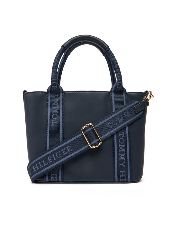 Tommy Hilfiger Tommy Hilfiger Torbica Th Logotape Mini Tote AW0AW17201 Tamnoplava