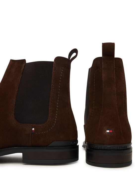 Tommy Hilfiger Tommy Hilfiger Kotníková obuv s elastickým prvkem Corporate FM0FM05580 Hnědá