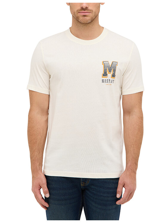Mustang Mustang T-shirt Style Austin Bianco Regular Fit
