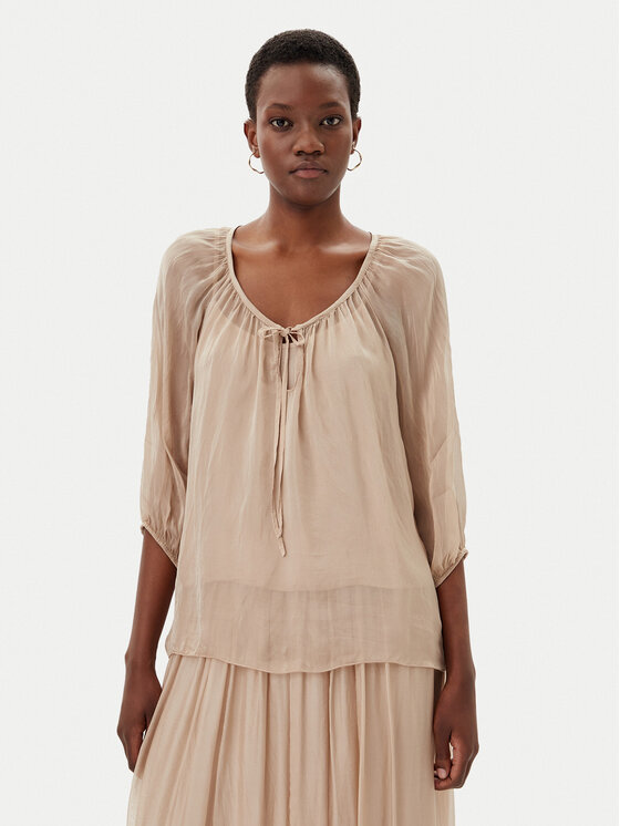 ViCOLO ViCOLO Majica TD0020 Bež Loose Fit