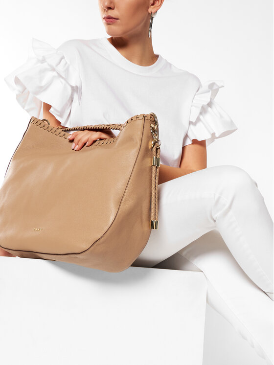 DKNY Torebka Winnie Hobo R02CUI95 Beżowy Modivo.pl