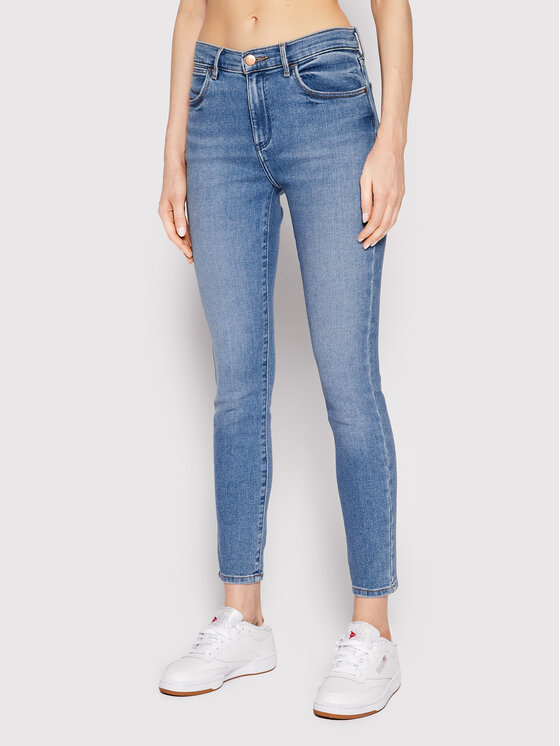 Wrangler Jeans hlače W27H4741G 112145956 Modra Skinny Fit