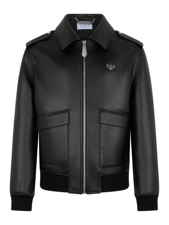PHILIPP PLEIN PHILIPP PLEIN Vatovaná bunda 31477 Černá Regular Fit