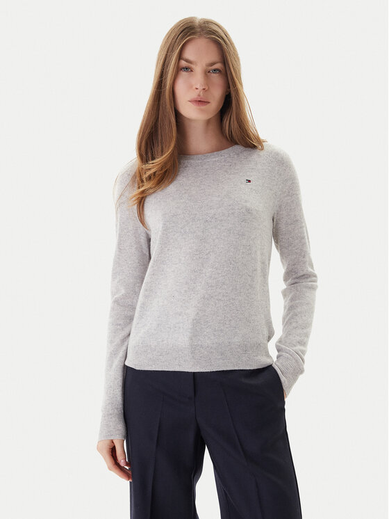 Tommy Hilfiger Tommy Hilfiger Pulover WW0WW47470 Gri Regular Fit