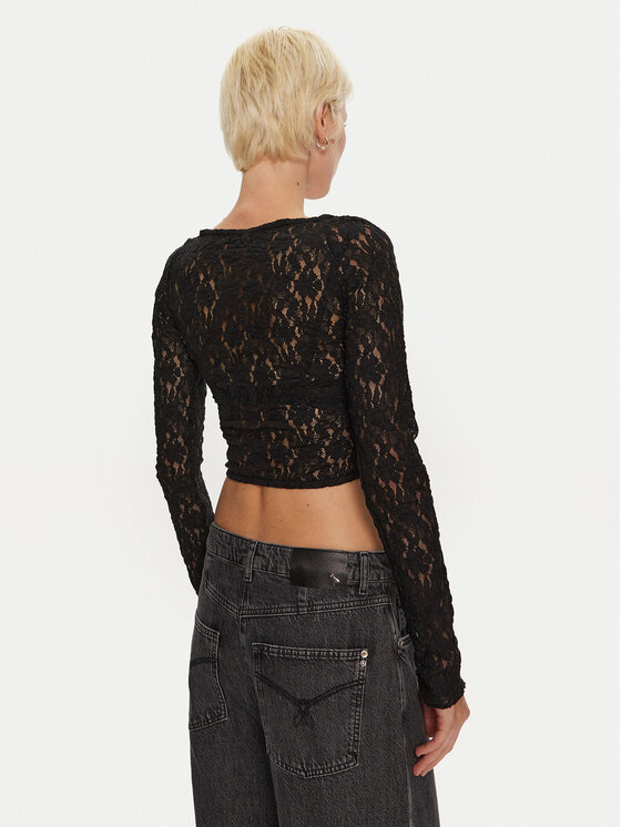 ROTATE ROTATE Blúzka Amalina 113069100 Čierna Slim Fit