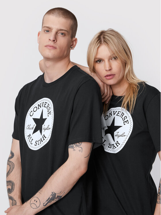Converse Converse T-Shirt Unisex 10023854-A03 Czarny Standard Fit