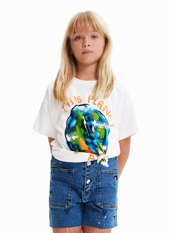 Desigual Desigual T-Shirt 23SBTK09 Kolorowy Regular Fit