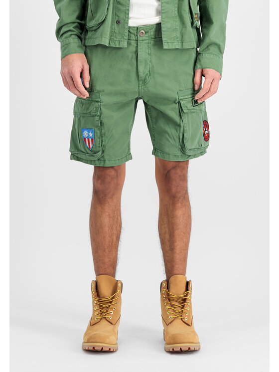 Alpha Industries Alpha Industries Šortky Flying Tigers Short Zelená Slim Fit