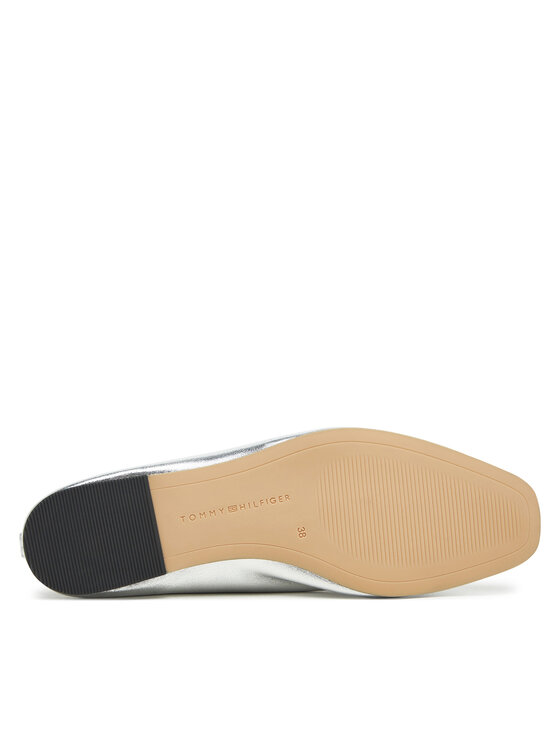 Tommy Hilfiger Tommy Hilfiger Ballerine Soft Metal Lthr Ballerina No Bow FW0FW08601 Argento