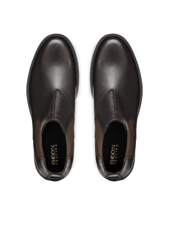 Geox Geox Kotníková obuv s elastickým prvkem Uomo Claudio U2658A 00043 C6009 Hnědá