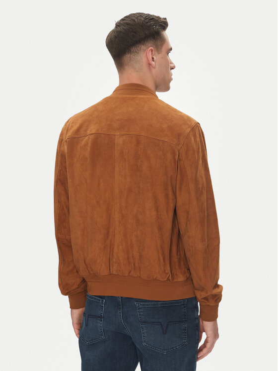 Serge Pariente Serge Pariente Giacca di pelle Starter Vs Marrone Regular Fit