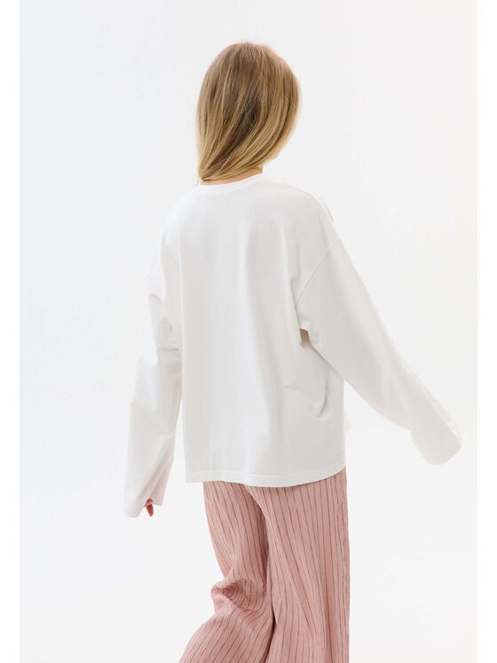 Mirons Mirons Longsleeve Print Biały Regular Fit