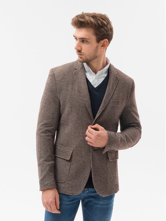 Ombre Ombre Sako M162 Hnědá Regular Fit