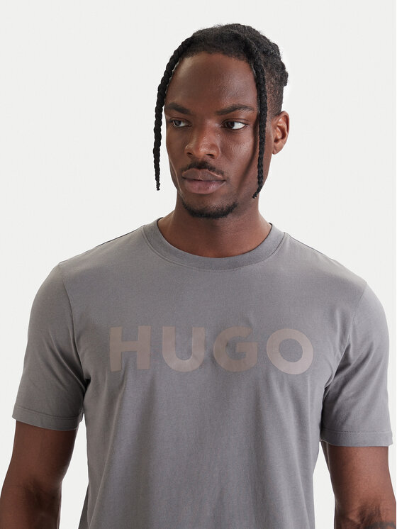 HUGO HUGO T-Shirt Dulivio 50467556 Šedá Regular Fit