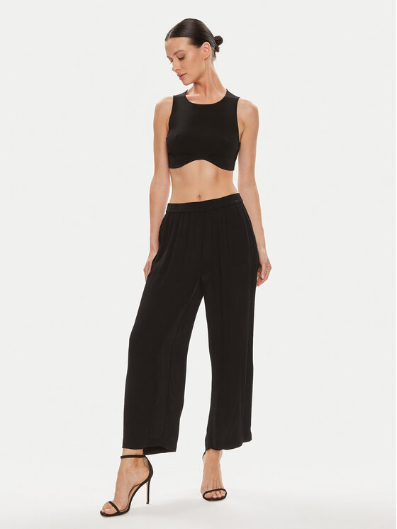 Kaffe Kaffe Pantaloni di tessuto Dacia Amber 10506454 Nero Loose Fit
