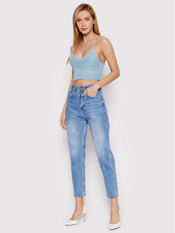 Top Marielle AL018 Blu Cropped Fit