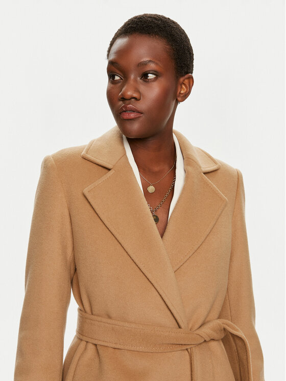 MAX&Co. MAX&Co. Вълнено палто Longrun 2428016034200 Бежов Regular Fit