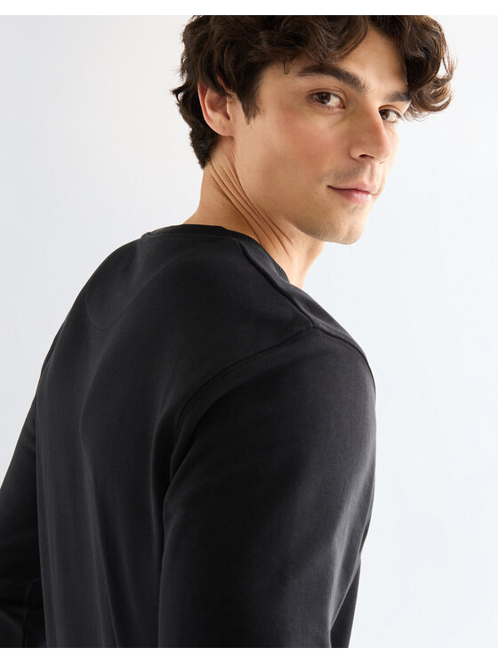 Wrangler Wrangler Bluza AMERICANA CREW Czarny Regular Fit