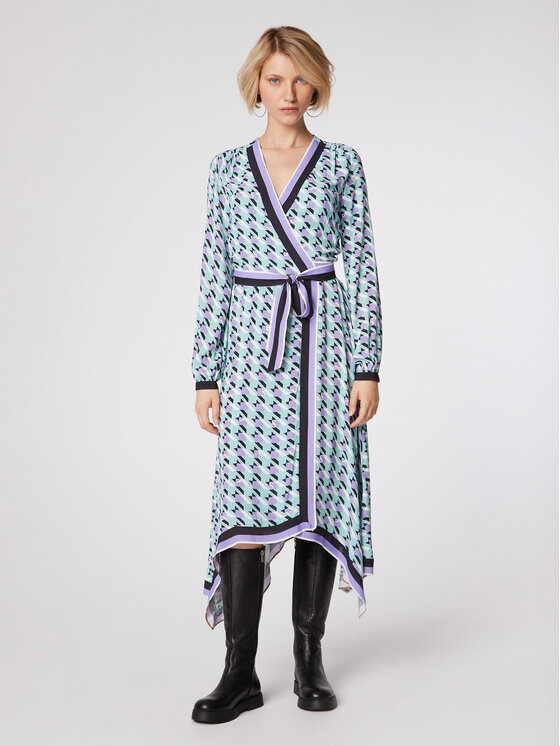Simple Rochie de zi SUD079 Albastru Regular Fit