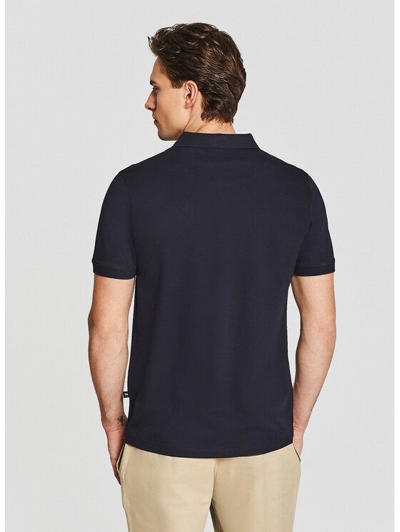 Pako Lorente Pako Lorente Polo P26SF-TX-012 Granatowy Classic Fit