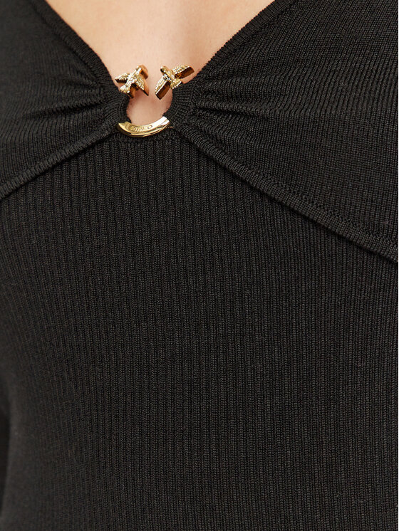 PINKO Pinko Džemper Giraffa 101846 A15S Crna Slim Fit