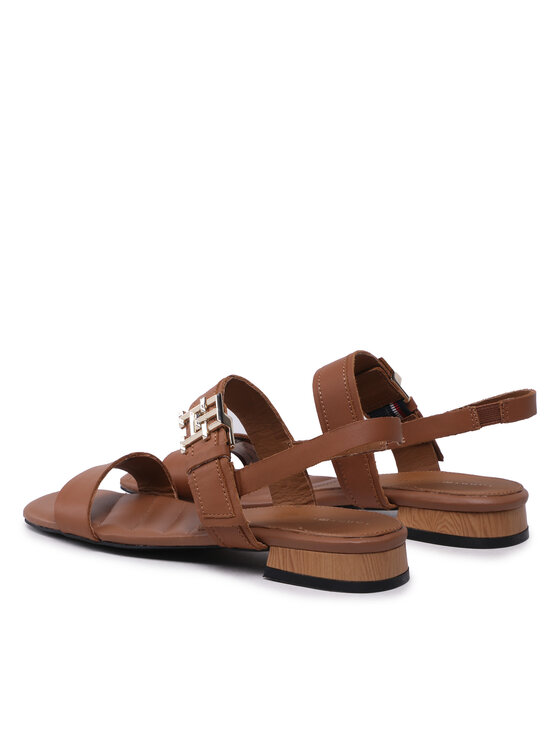Tommy Hilfiger Tommy Hilfiger Sandalen Hardware Flat Sandal FW0FW07094 Braun