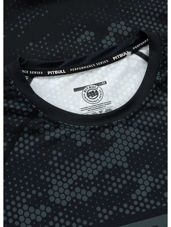 PITBULL PITBULL Koszulka techniczna HEX CAMO HILLTOP Zielony Regular Fit
