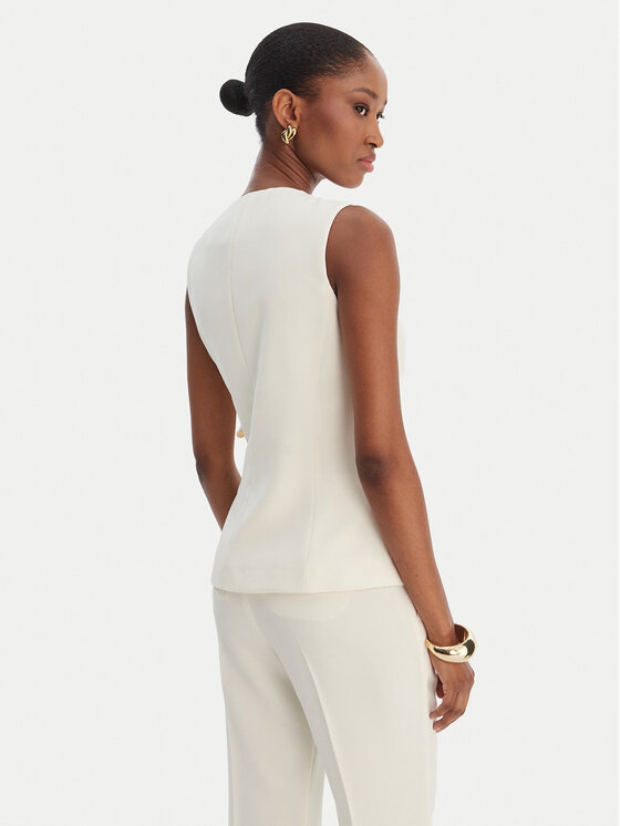 Marella Marella Anzugweste Lirica 2613161043 Écru Regular Fit