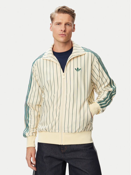 adidas adidas Bluza Firebird Pinstripes Track Top KT4299 Kremowy Regular Fit