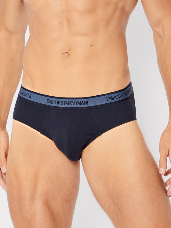 Emporio Armani Underwear Emporio Armani Underwear Súprava 3 kusov slipov 111734 2F717 40035 Tmavomodrá