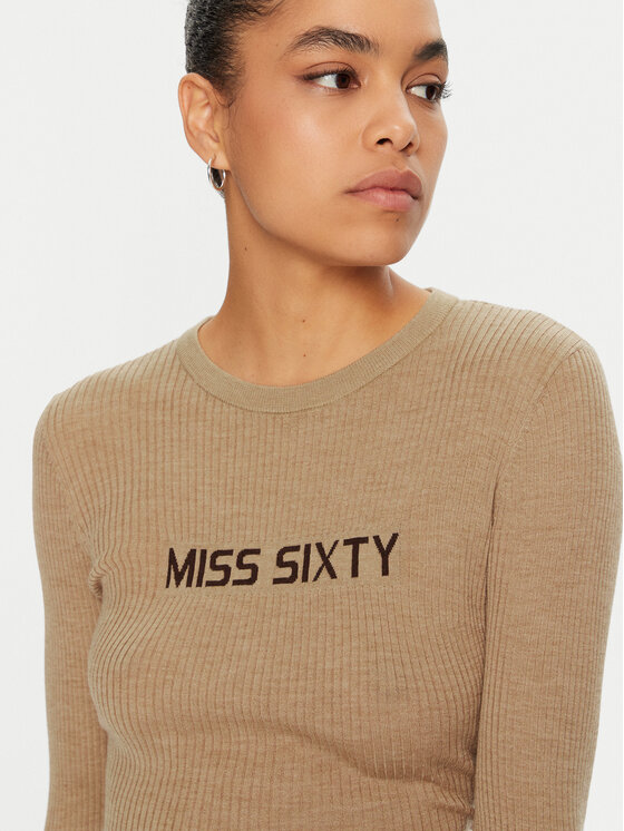 Miss Sixty Miss Sixty Pulover 6L3RJ7291000 Rjava Slim Fit