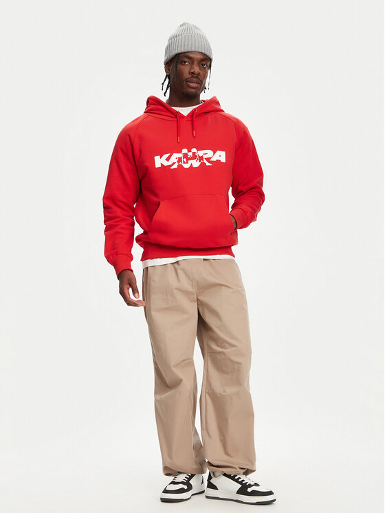 Kappa Kappa Felpa Nhayma 341V57W Rosso Regular Fit