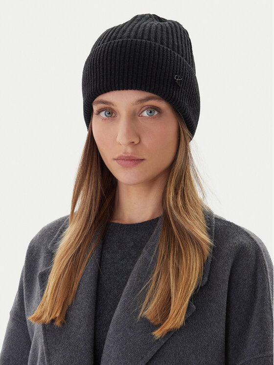 Calvin Klein Calvin Klein Шапка Ck Metal Wool Beanie LV04D8032G Черен