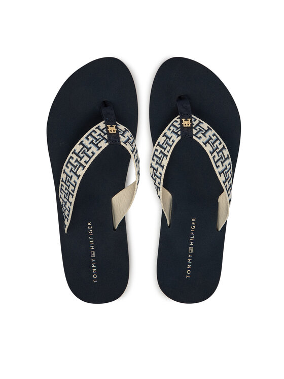 Tommy Hilfiger Tommy Hilfiger Šlepetės per pirštą Th Corporate Sandal FW0FW09610 Tamsiai mėlyna