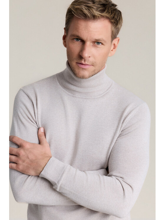 Lancerto Lancerto Sweter Jesse SW073226000051 Kremowy Regular Fit