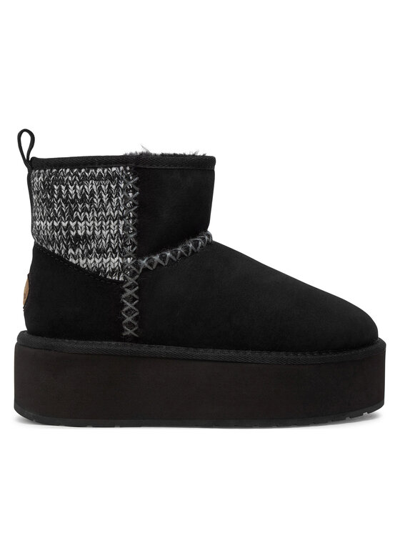 EMU Australia Čizme Za Snijeg Stinger Knit Flatform W13143 Crna