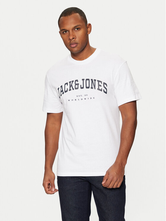 Jack&Jones Majica 12257579 Bela Relaxed Fit