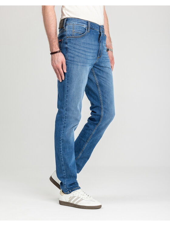 Mustang Mustang Jeansy Style Tramper Tapered Niebieski Slim Fit
