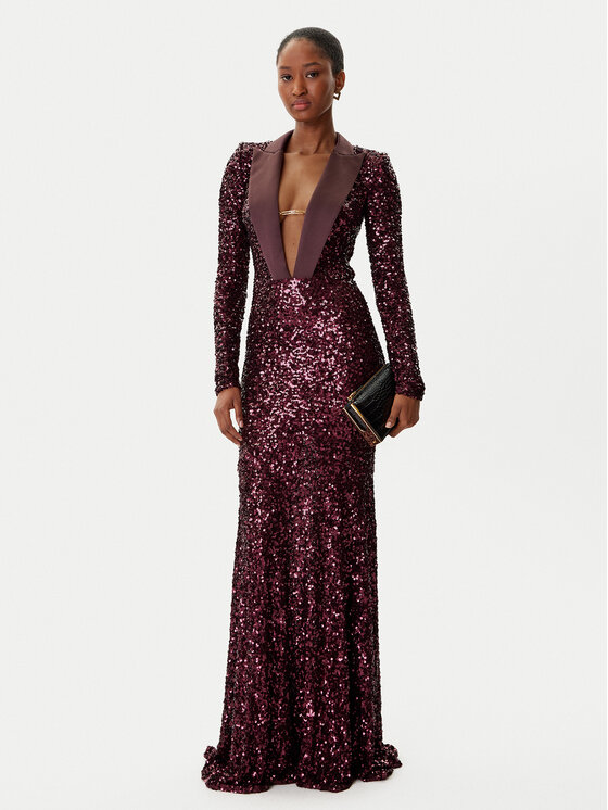 Elisabetta Franchi Elisabetta Franchi Φόρεμα βραδινό AB-R13-56E2-V860' Μπορντό Regular Fit