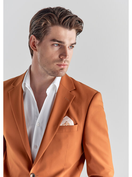 Pako Lorente Pako Lorente Marynarka P22SF-3G-021 Pomarańczowy Slim Fit