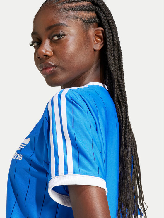 adidas adidas Marškinėliai adicolor 3-Stripes IY7233 Mėlyna Loose Fit