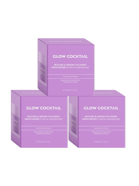 Glow Cocktail Glow Cocktail x Restore & Renew Collagen Moisturizer 50ml Zestaw do pielęgnacji skóry