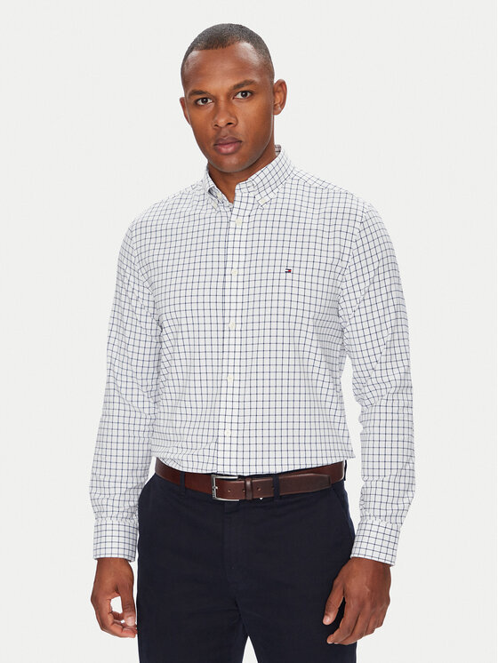 Tommy Hilfiger Tommy Hilfiger Košile Performance MW0MW39680 Bílá Regular Fit