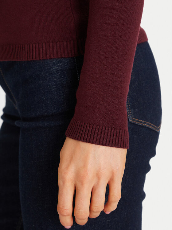 Morgan Morgan Sweter 252-MBANOU Bordowy Slim Fit