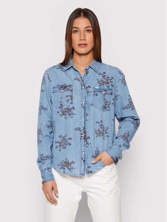 Camicia jeans lee sales