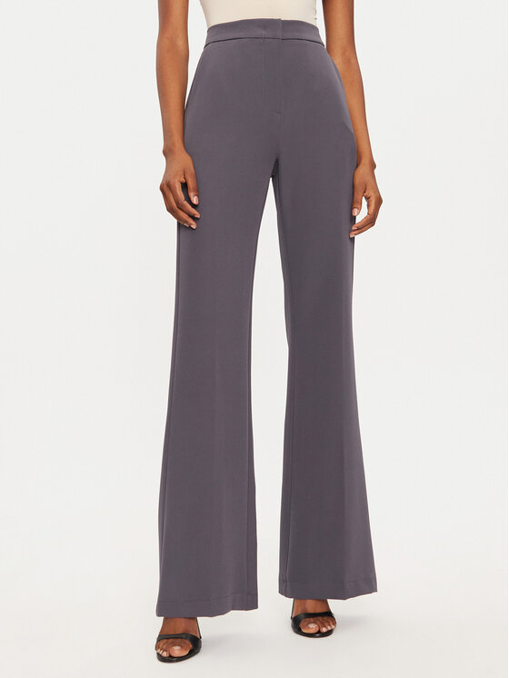 Maryley Maryley Pantaloni di tessuto 24IB587/43ST Grigio Regular Fit