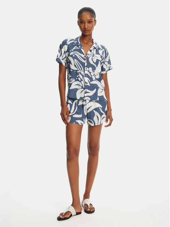 Banana Moon Banana Moon Srajca Taylor Floreal MHX74 Modra Loose Fit
