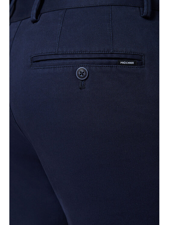 Próchnik Próchnik Chinosy PM2 SP082223000006 Granatowy Slim Fit