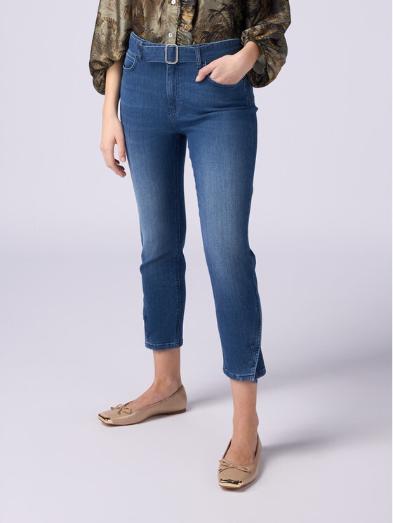 Oltre Oltre Jeansy P568R008542N024 Niebieski Regular Fit